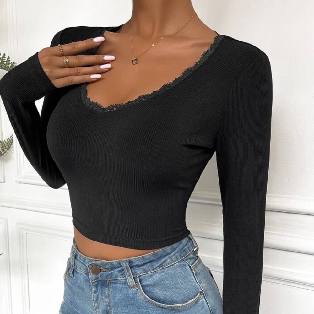 Shein ribbed crop top
